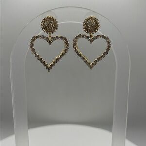 1278. Gemelli Gold‎ Heart Earrings